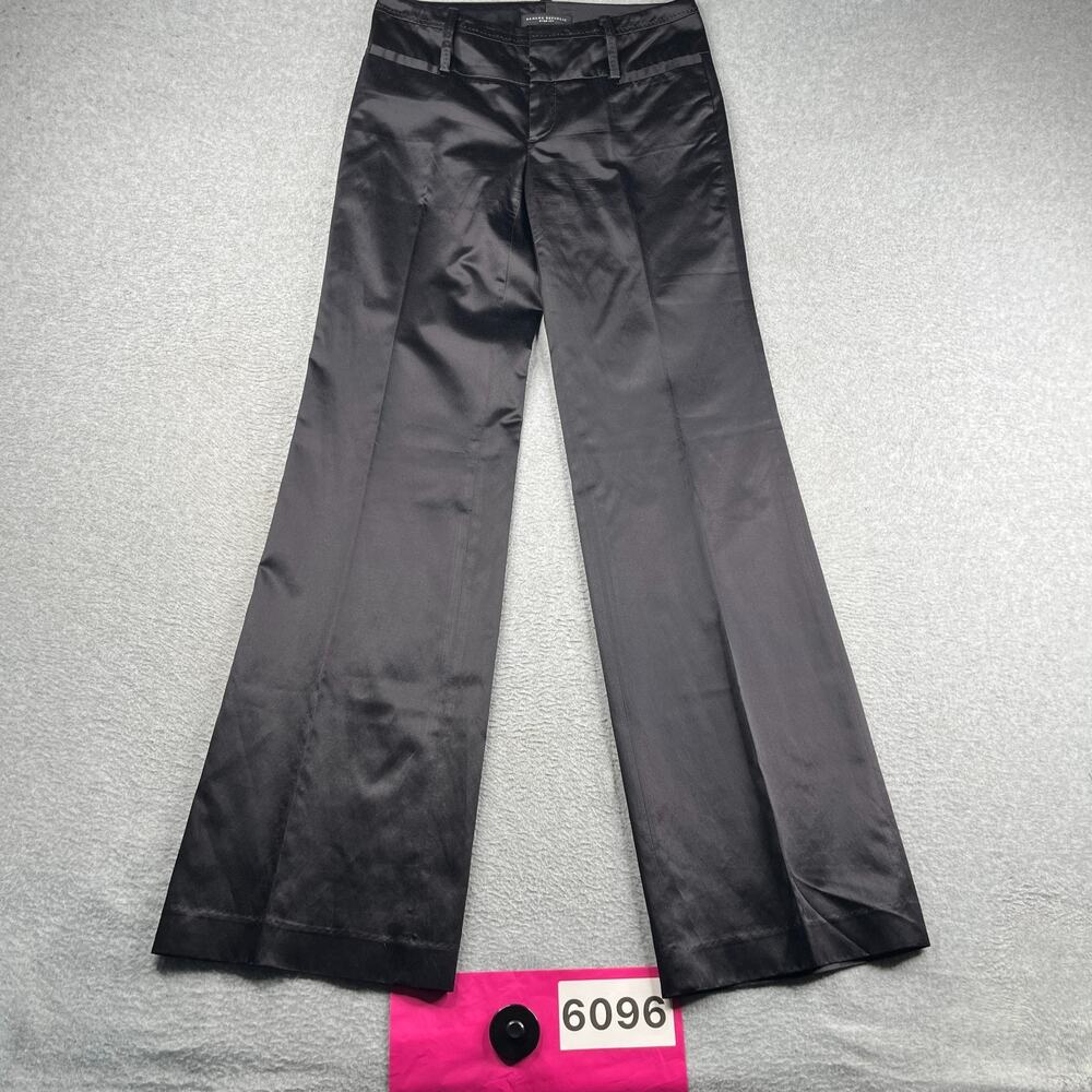 Banana Republic Ryan Fit Pants Sheen Look Womens 2L Black Casual Silk Blend